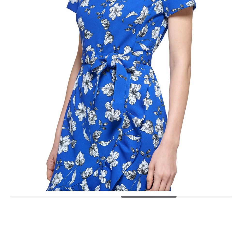 Calvin Klein Blue Floral Midi Dress